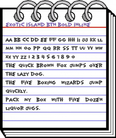 Exotic Island BTN Bold Inline Regular animated font preview Exotic Island BTN Bold Inline Regular animated font preview