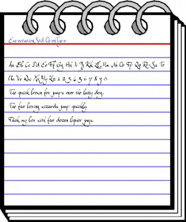 Expectation Std Regular animated font preview Expectation Std Regular animated font preview