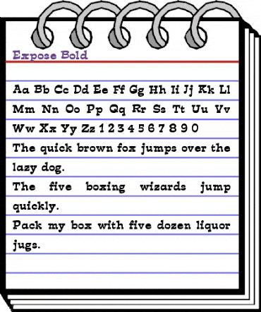 Expose Bold animated font preview