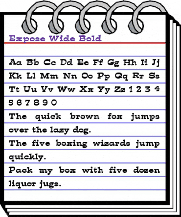Expose Wide Bold animated font preview Expose Wide Bold animated font preview