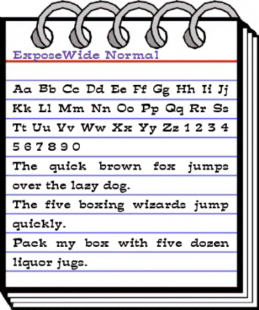 ExposeWide Normal animated font preview ExposeWide Normal animated font preview