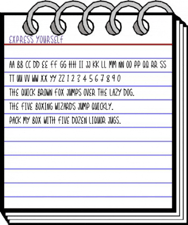 Express Yourself Regular animated font preview Express Yourself Regular animated font preview