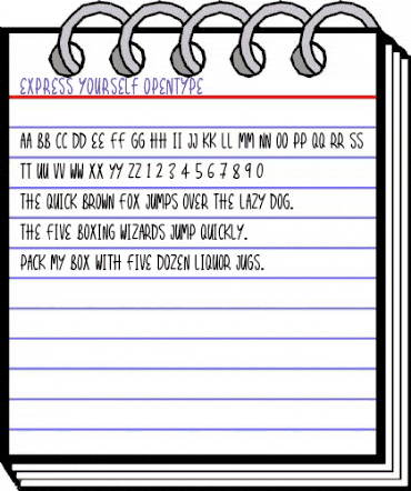 Express Yourself Regular animated font preview