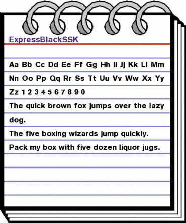 ExpressBlackSSK Regular animated font preview