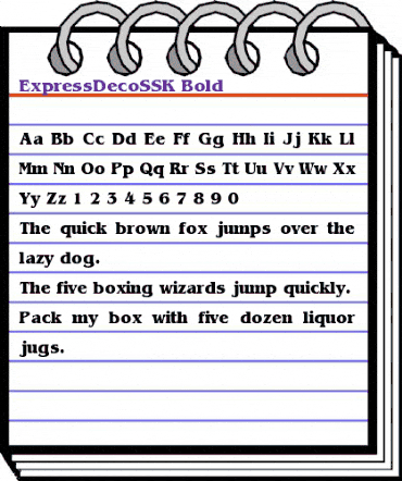 ExpressDecoSSK Bold animated font preview