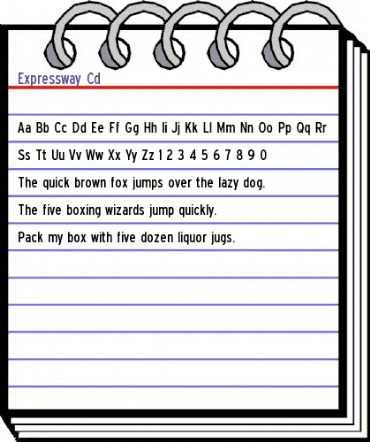 Expressway Condensed animated font preview Expressway Condensed animated font preview