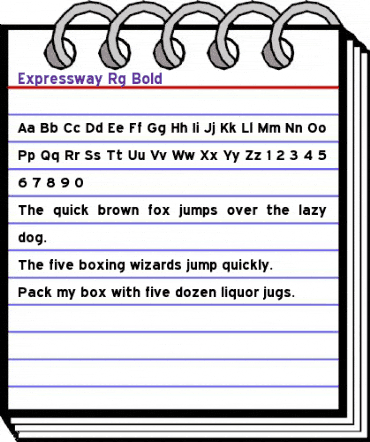 Expressway Bold animated font preview