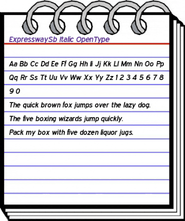 Expressway Sb Italic animated font preview Expressway Sb Italic animated font preview