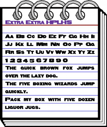Extra Extra HPLHS animated font preview Extra Extra HPLHS animated font preview
