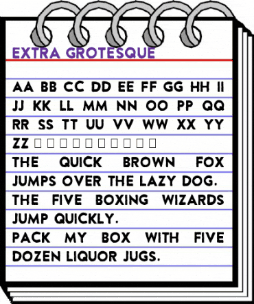 Extra Grotesque Regular animated font preview