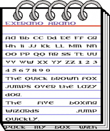 Extrano - Arano Regular animated font preview Extrano - Arano Regular animated font preview