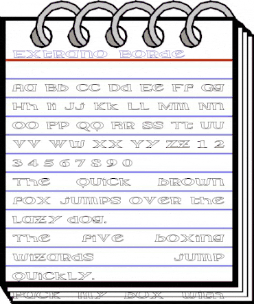 Extrano - Borde Regular animated font preview Extrano - Borde Regular animated font preview