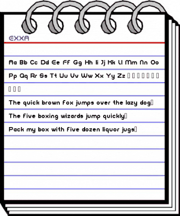 EXXA GAME Regular animated font preview