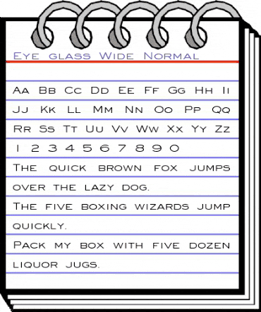 Eye glass Wide Normal animated font preview Eye glass Wide Normal animated font preview