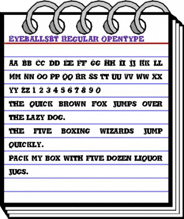 Eyeballs Regular animated font preview