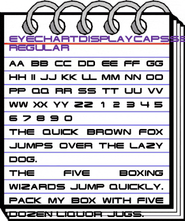 EyechartDisplayCapsSSK Regular animated font preview EyechartDisplayCapsSSK Regular animated font preview