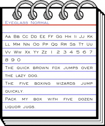 Eyeglass Normal animated font preview Eyeglass Normal animated font preview