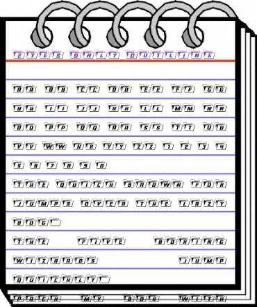 Eyes Only Outline Outline animated font preview Eyes Only Outline Outline animated font preview