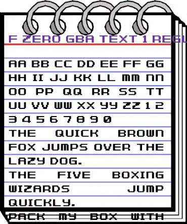F-Zero GBA Text 1 Regular animated font preview