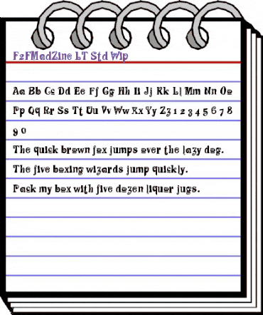 F2FMadZine LT Std Wip Regular animated font preview