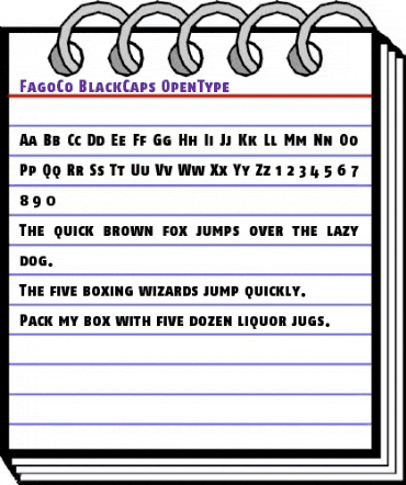 FagoCo BlackCaps animated font preview