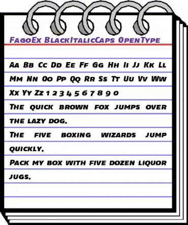 FagoEx BlackItalicCaps animated font preview