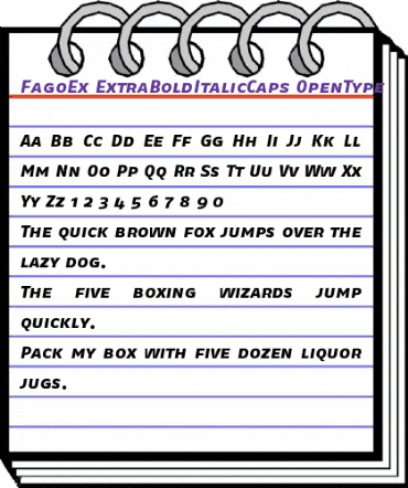 FagoEx ExtraBoldItalicCaps animated font preview