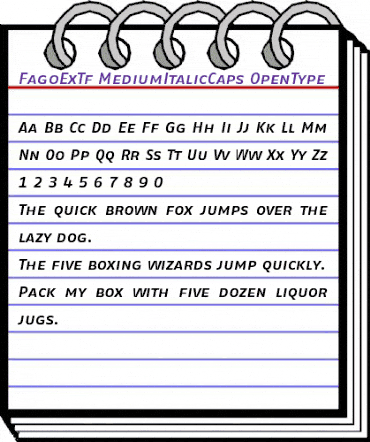 FagoExTf MediumItalicCaps animated font preview