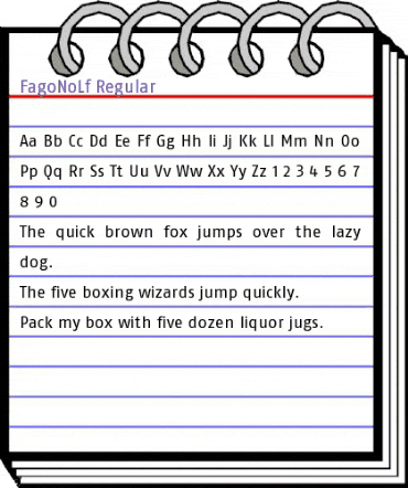FagoNoLf Regular animated font preview