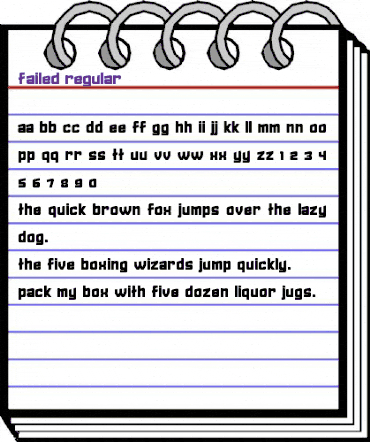 Failed Regular animated font preview