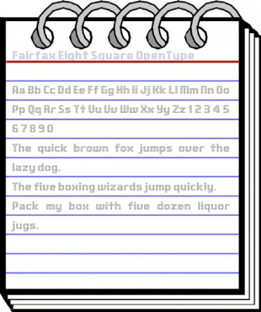 Fairfax Eight Square animated font preview Fairfax Eight Square animated font preview