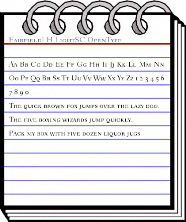 Fairfield LH 45 Light SC animated font preview