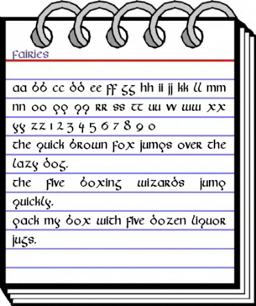 Fairies Regular animated font preview