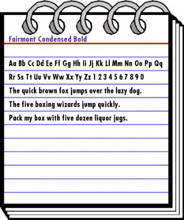 Fairmont-Condensed-Bold Regular animated font preview