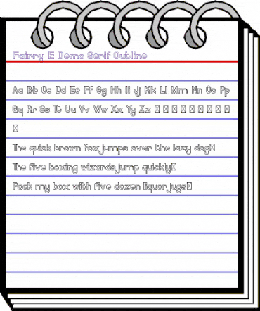 Fairry E Demo Serif Outline Regular animated font preview