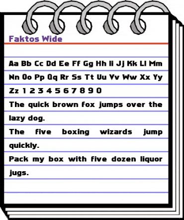 Faktos Wide Regular animated font preview