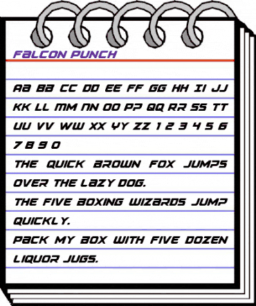 Falcon Punch Regular animated font preview