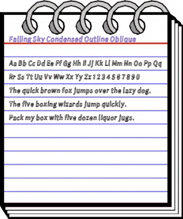 Falling Sky CondOuObl animated font preview Falling Sky CondOuObl animated font preview