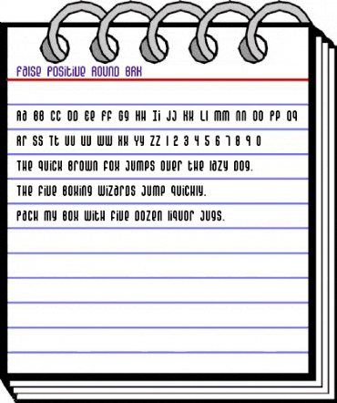 False Positive Round BRK Normal animated font preview False Positive Round BRK Normal animated font preview