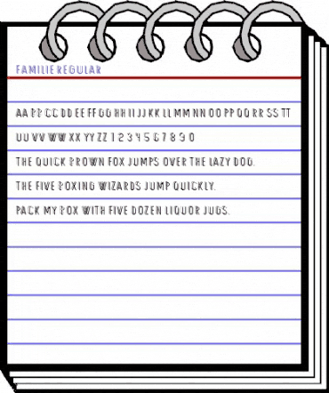 Familie Regular animated font preview