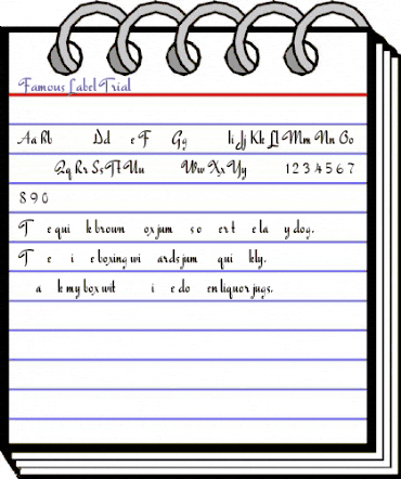 Famous Label Trial animated font preview Famous Label Trial animated font preview