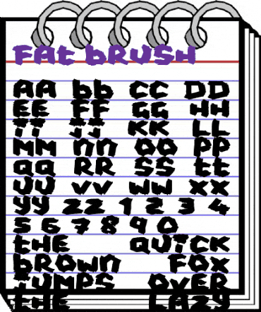 Fat Brush Regular animated font preview