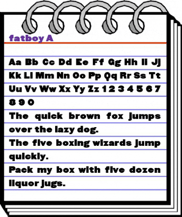 fatboy A animated font preview