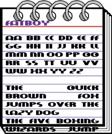 fatboy Regular animated font preview
