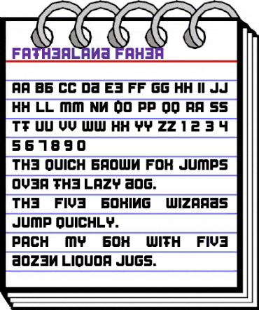 Fatherland Faker Regular animated font preview
