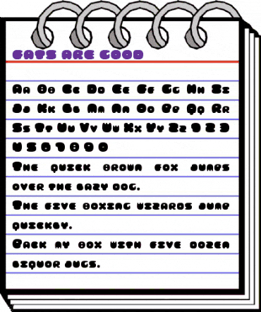 FATS ARE GOOD Regular animated font preview