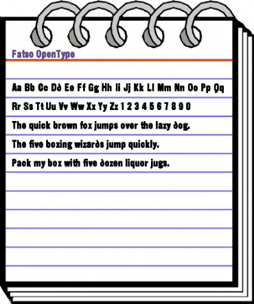 Fatso Regular animated font preview