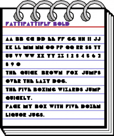 FattiPattiFLF Bold animated font preview