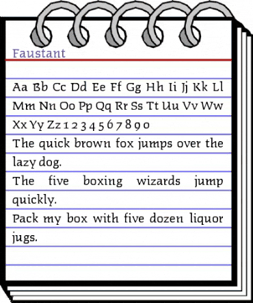 Faustant Regular animated font preview