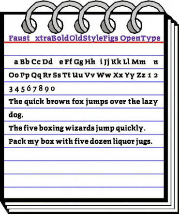 FaustExtraBoldOldStyleFigs Regular animated font preview FaustExtraBoldOldStyleFigs Regular animated font preview